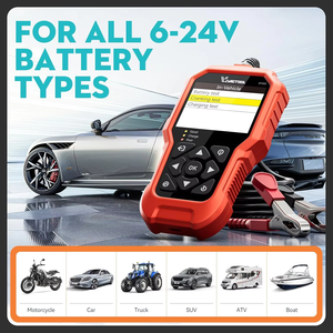USA Warehouse VDIAGTOOL BT500 Car Battery <strong>Tester</strong> 12v 24v Load <strong>Tester</strong> VRLA,GEL,AGM,EFB Hybrid Car Battery <strong>Tester</strong> Analyzer - Product Image 5