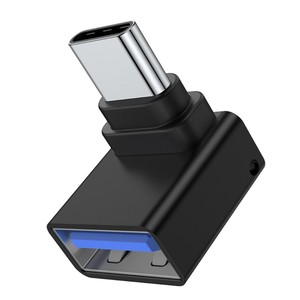 2026 <b>Type</b> <b>C</b> Male to <b>Usb</b> 3.0 Female <b>Adapter</b> 90 Degrees Right Angled Extension Connector for Laptop Tablet U-disk - Product Image 1
