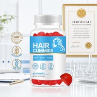 Complément alimentaire en gommes à la biotine haute puissance, marque privée, avec biotine et multivitamines pour des cheveux, une peau et des ongles sains