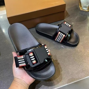 Top-quality black fashionable indoor soft-soled <b>slippers</b> for home relaxation. Comfortable rubber lightweight <b>slippers</b>. - Product Image 2