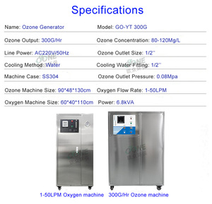 Ozosupplier công nghiệp Máy phát điện Ozone thạch anh làm mát bằng nước Ozonizer cho thanh lọc không khí và xử lý nước - Product Image 4