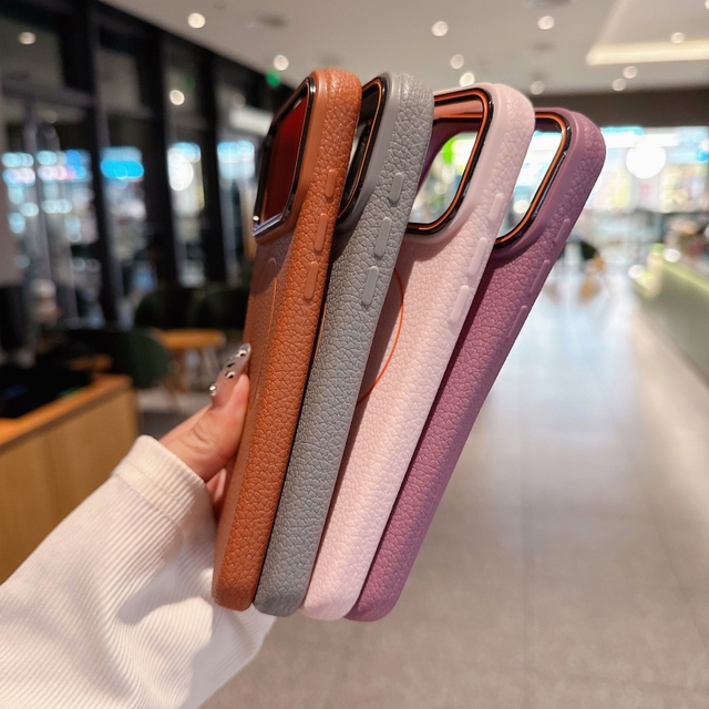 Leather Phone Case for IPhone 17 Air 16 15 14 13 12 11 Pro Max Magnetic Wireless Charge Shockproof Back Cover CHAOYIDIAN