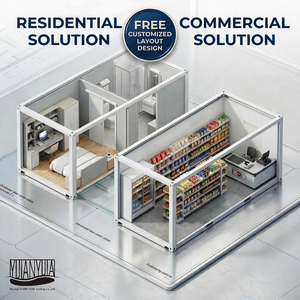 Casa Container Prefabbricata con Pannelli Ondulati Collegati a Bullone, Colore Personalizzabile per Negozi, Caffetterie e Punti Vendita - Product Image 4