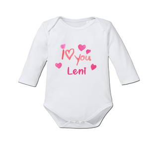 Body a maniche lunghe per neonati con il nome "Love" (Ragazze) - Product Image 1