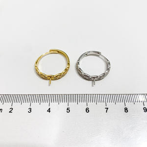 Support de bijoux en argent S925 pour anneau de perles DIY, bijoux en argent tendance avec perles rondes de 7 à 9 mm 10203 - Product Image 4