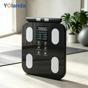 Balance connectée <span class=keywords><strong>rechargeable</strong></span> à 8 électrodes pour analyse complète de la composition corporelle – Idéale pour la maison et la salle de sport – Vente en gros - Product Image 1