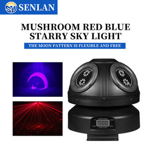 Projecteur <span class=keywords><strong>LED</strong></span> mobile 60W en forme de champignon avec 5 lasers rouges et bleus, projection DMX512, Ra90, en alliage d'aluminium, pour scène professionnelle, DJ, discothèque, fête - Product Image 1