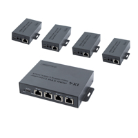 Oright 200m 1x4 untuk 1.4 KVM Extender Splitter 1TX 2/3/4RX Kabel Ethernet CAT5E/6 1080P/60Hz Kontrol IR Audio Loop Reset