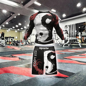 Conjuntos de Rash Guard de Manga Larga Personalizados, Spandex/Nylon Transpirable de Secado Rápido, Shorts de MMA BJJ para Niños con Tu Propio Logotipo - Product Image 3