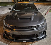 Compatible avec Dodge Charger 2015-2023, capot en fibre de carbone forgée, style Hellcat, couvre-moteur