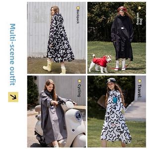 Dames Lange Regenjas Waterdichte Inpakbare Outdoor Capuchon Windjack Met Verstelbare Taille Heren Mode Van Hoge Kwaliteit Mantel - Product Image 3