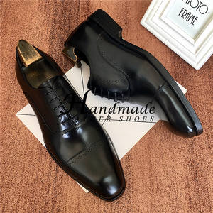 Nuevo modelo de zapatos de cuero grabados Brookes - zapatos formales de negocios británicos para hombre - zapatos Oxford hechos a mano de cuero genuino - Product Image 1