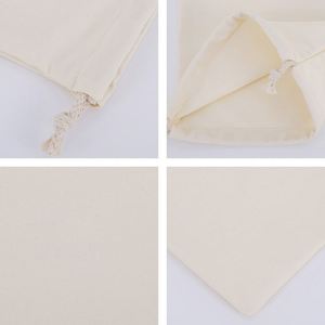 Pochette en toile de coton écologique et recyclable avec logo personnalisé, impression sérigraphique, sac à cordon double pour bracelets - Product Image 2
