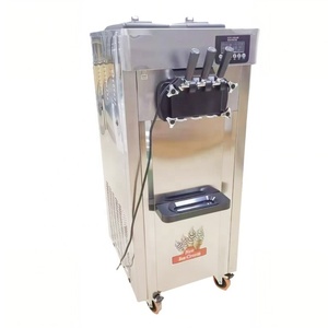 Máquina para hacer helados automática comercial de 2200W, tolvas dobles de 20-28L/H de 20-28L, nueva producción suave, harina de agua y leche de fruta - Product Image 3