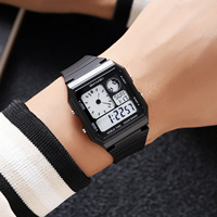 Reloj Deportivo SKMEI 2347 de Plástico para Hombre, Resistente al Agua 50M, con Cuenta Regresiva Digital, Reloj de Pulsera para Mujer, NUEVO 2024