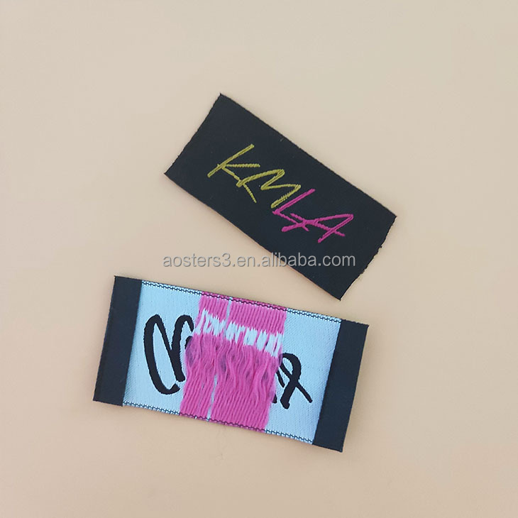 Высокое Качество Индивидуальный бренд одежды индивидуальный дизайн логотип печать тканая этикетка