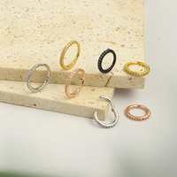 8/10mm 16g Vente en gros : Boucles d'oreilles créoles segmentées articulées, Bijoux de piercing en acier inoxydable et laiton, Petites créoles et anneaux de nez pour femmes