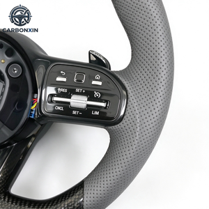Volante Deportivo de Fibra de Carbono con LED para C63/E63/W213/W204/W205/G55/CLA45/W231/W172/W218/W166 - Empuñadura de 40 mm - Product Image 4