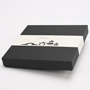Ensemble cadeau de carnet en cuir PU noir de qualité supérieure, imprimé, couture, logo personnalisé |   Coffret Cadeau Rigide de Luxe pour Stylo de Journalier Exécutif - Édition Entreprise - Product Image 6