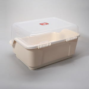 Scatola portaoggetti di grandi dimensioni per stoviglie, scolapiatti <span class=keywords><strong>con</strong></span> vassoio, cestello portatile per lievitazione pane <span class=keywords><strong>con</strong></span> <span class=keywords><strong>coperchio</strong></span> - Product Image 4