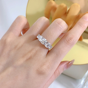Factory Wholesale Cut 1.8ct VVS GRA Moissanite Prong <b>Set</b> Eternity Band <b>Ring</b> 14K Gold Filled Trendy Anti Tarnish Jewelry for - Product Image 4