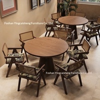 Ensemble de mobilier de restaurant en bois massif d'Asie du Sud-Est, avec banquette murale et tables, pour usage commercial (Hot Pot, Thé, Café)