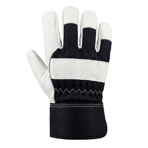 Gants de conducteur professionnels en cuir de chèvre grainé certifiés CE, avec manchette de sécurité, anti-chaleur, antidérapants, pour l'industrie et le jardinage - Product Image 3