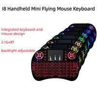 I8 Keyboard Nirkabel Mini Keyboard Flying Mouse Remote Control Udara Baterai Lithium Remote Control Lampu Latar Tiga Warna