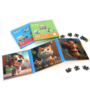 Véhicule éducatif personnalisé 3 en 1, jouets d'apprentissage <span class=keywords><strong>dinosaure</strong></span>, <span class=keywords><strong>livre</strong></span> de puzzle magnétique animal pour enfants - Product Image 2