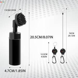 Customizable Logo Portable Anti-Leak Golf Club Cleaning Tool Brush Durable Metal Plastic Construction - Product Image 6