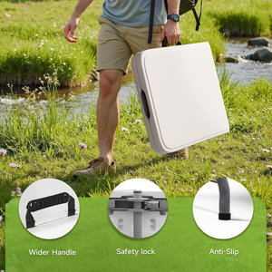 Heavy Duty 6 Foot <b>Folding</b> <b>Table</b> 330LBS Capacity Sturdy Safety Lock Portable <b>Table</b> For Camping Wedding Party Indoor <b>Outdoor</b> Use - Product Image 5
