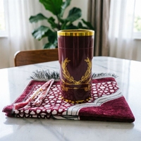 Ensemble de tapis de prière musulman rembourré à motifs floraux avec perles de tasbih, jacquard multicolore, pliable, boîte cadeau de voyage pour la maison et l'extérieur