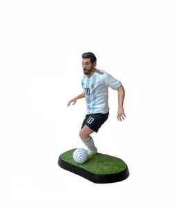 Figura personalizada de resina 3D para jugador de fútbol, estatua de resina para colección de adorno, recuerdo