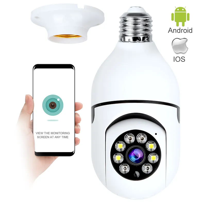 Surveillance 4G 5G Waterproof Ptz Tuya Ip Type Holder Wireless Network Security Cctv 360 Degree Wifi Light Bulb Camera