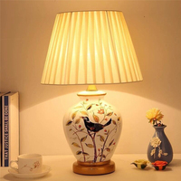 Lámpara de mesa de cerámica contemporánea estilo americano sala de estar dormitorio mesita de noche escritorio luz Hotel ingeniería decorativa