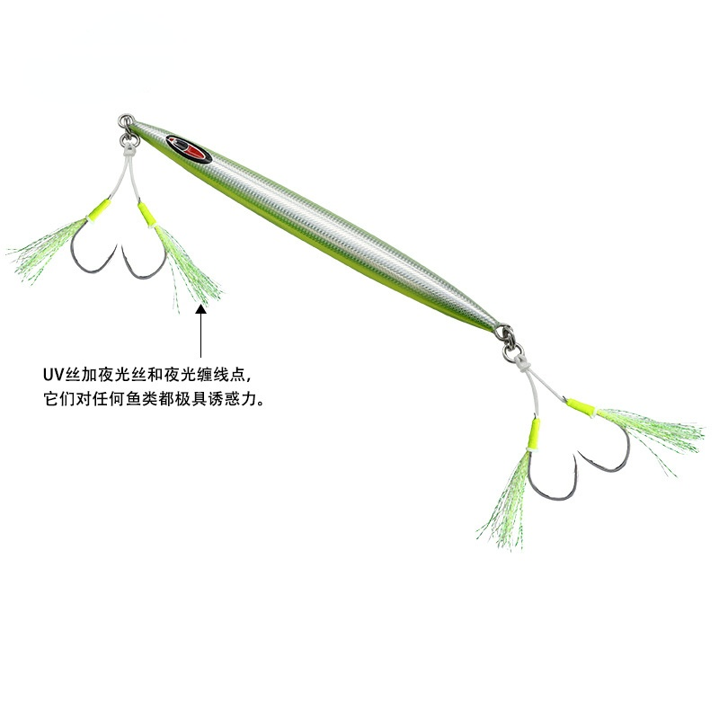 double barb fishing hook Fathom Trolling Lance Stainless Hookset Fathom Offshore Double Assist Fishing Hook -