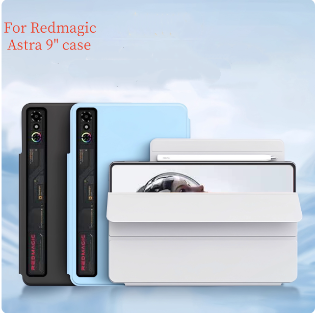 Magnetic Case for ZTE Red Magic Astra Tablet 2025 9.06 Inch Tri-Fold Pu Case Stand Cover for RedMagic Tablet 3 Pro 9.06"