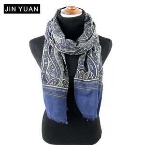 manufacturer wholesale fashion winter 100% wool scarf custom women mercerized Australian Merino wool leopard printed scarf