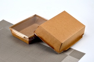 <span class=keywords><strong>Caja</strong></span> de Papel Kraft Desechable para Envasado de Alimentos con Tapas Transparentes, <span class=keywords><strong>Caja</strong></span> para Pollo Frito Coreano, Contenedor Antigrasa para Llevar, <span class=keywords><strong>Caja</strong></span> de Alimentos Personalizada - Product Image 5