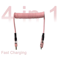 Câble de charge rapide USB-C 65W 4-en-1 pour iPhone et téléphones mobiles