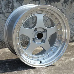 Factory Hot Sales 15 Zoll 4 X100 Fünf Speichen Deep Dish Felgen Silber legierung Autor äder