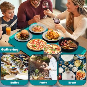 New Fast Heating Silicone Folding Electric <b>Warming</b> <b>Tray</b> <b>Food</b> Heating Pad <b>Food</b> Warmer Mat <b>Food</b> <b>Warming</b> Mat for Buffets & Parties - Product Image 4