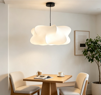 Lustre suspendu minimaliste en tissu, abat-jour doux et chaleureux, pour salle à manger, salon, hôtel, lampe décorative design