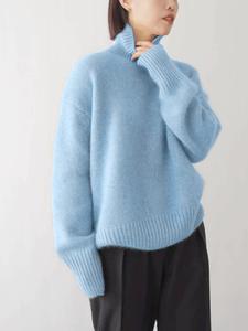 Maglione Invernale Casual da Donna - Pullover Lungo Design Ampio Stile Trendy con Contrasto di Colori Maglione Comodo da Donna - Casual - Product Image 4