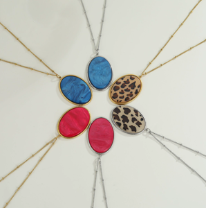 Kalung & Anting Liontin Motif Leopard Kreatif Hip-Hop Vintage dengan Rumbai Panjang Perhiasan Impor - Product Image 2