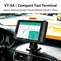 Tablette Android 12 compacte et robuste de 5 pouces pour la gestion des taxis, terminal embarqué quadricœur, GNSS L1+L5, super condensateur, IP67