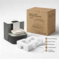 Fontaine à eau intelligente pour animaux de compagnie, chat et chien, sans filtre, distributeur inclinable, séparation eau propre et eau sale, eau chaude, OEM ODM, vente en gros