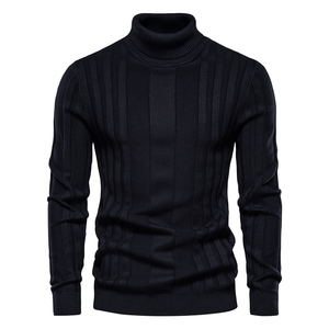 Maglione a Collo Alto da <span class=keywords><strong>Uomo</strong></span> Moda Autunno Inverno, Tinta Unita, Maglioni Lavorati a Maglia Basici per <span class=keywords><strong>Uomo</strong></span> - Product Image 2