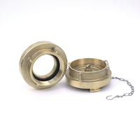 Capuchon aveugle Storz en laiton Shenghui de 2 pouces pour hydrant d'incendie DN50 type allemand durable PN16, équipement de lutte contre l'incendie, cache-poussière jaune