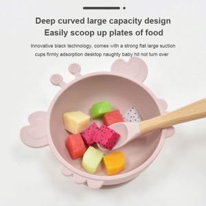 Plato de Silicona de Grado Alimenticio con Forma de Cangrejo para Bebés, Plato de Succión Antideslizante para la Alimentación de Niños Pequeños, Diseño de Dibujos Animados - Product Image 3